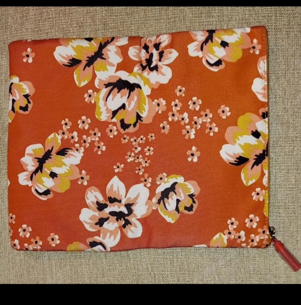 NWOT Rachel Pally Anthropologie Zahara Vegan Clutch Orange Floral